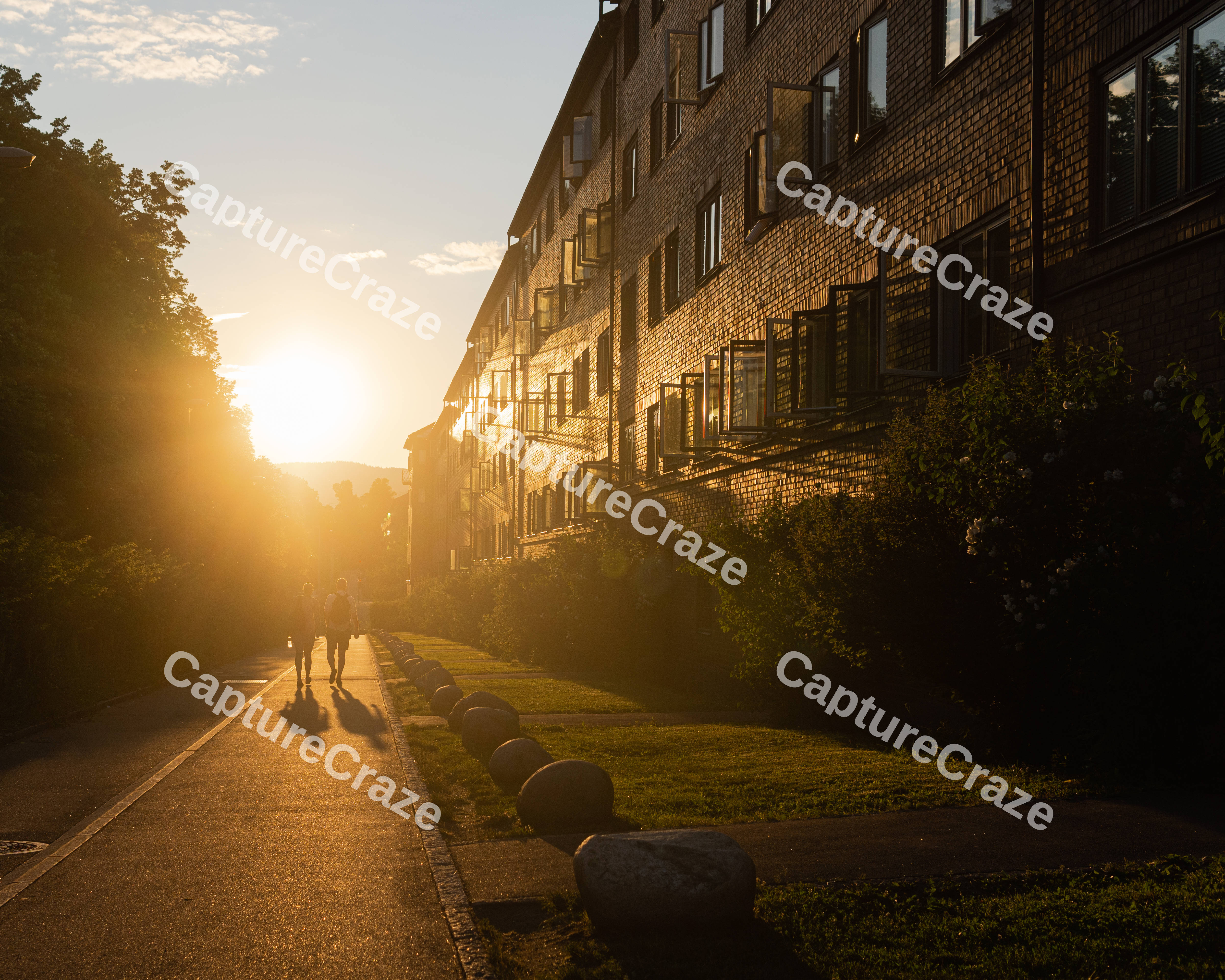 Sunset Between Buildings